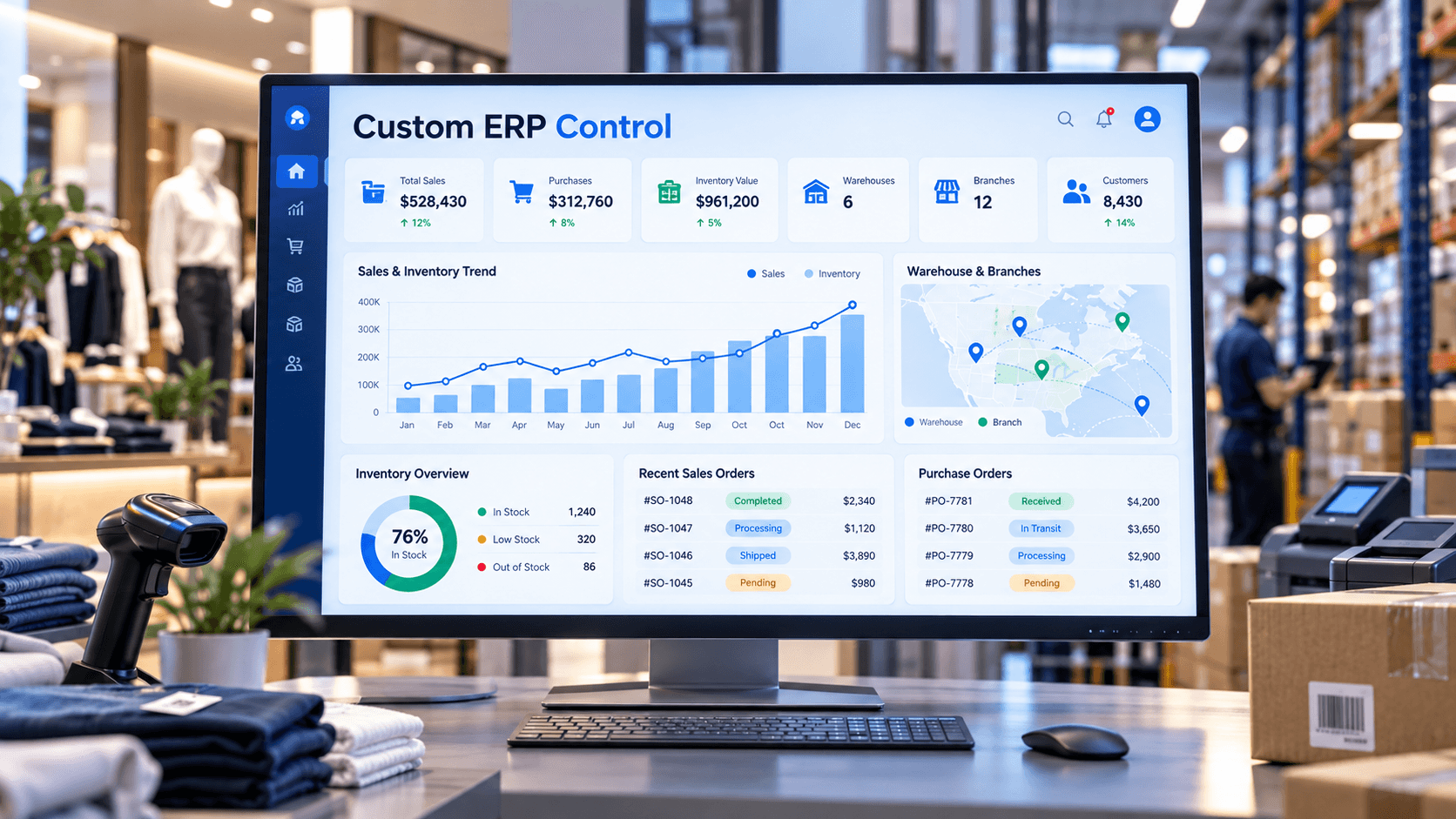 Custom ERP for Retail, Wholesale and Distribution Businesses