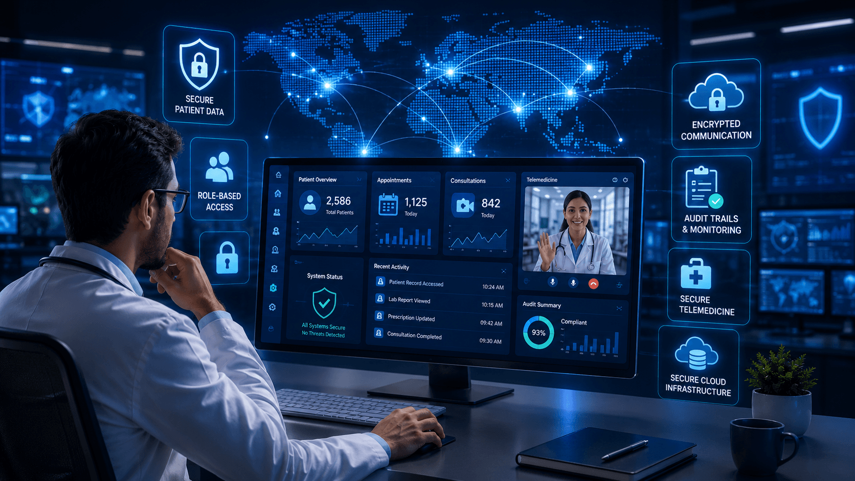 Case Study HIPAA-Focused Healthcare Software Development for USA, UK & UAE