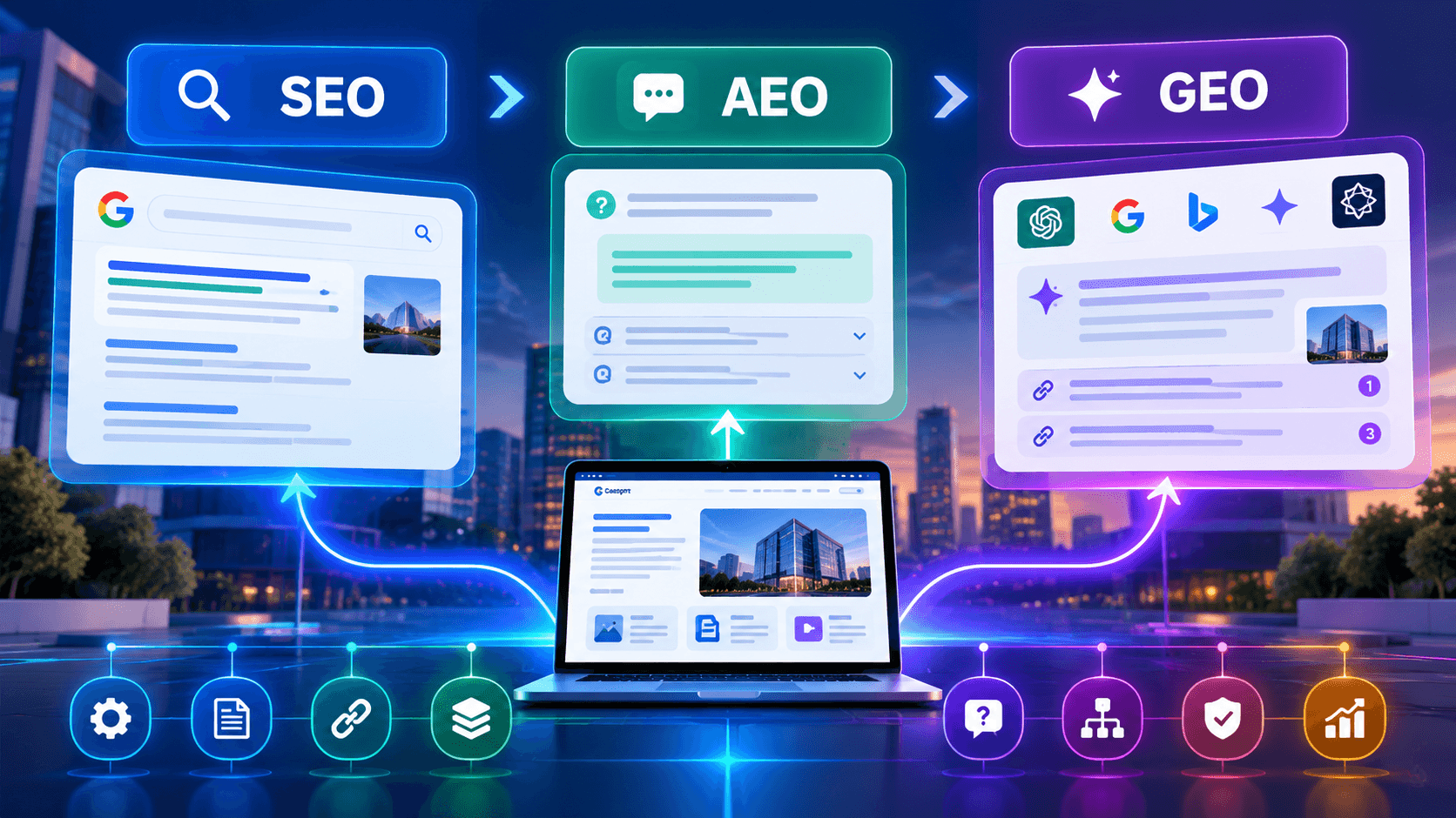 SEO vs AEO vs GEO: What Enterprise Marketing Teams Need to Know